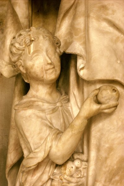 St. Anna und ihre Tochter die Jungfrau Maria, Detail von Maria von Jean Bullant